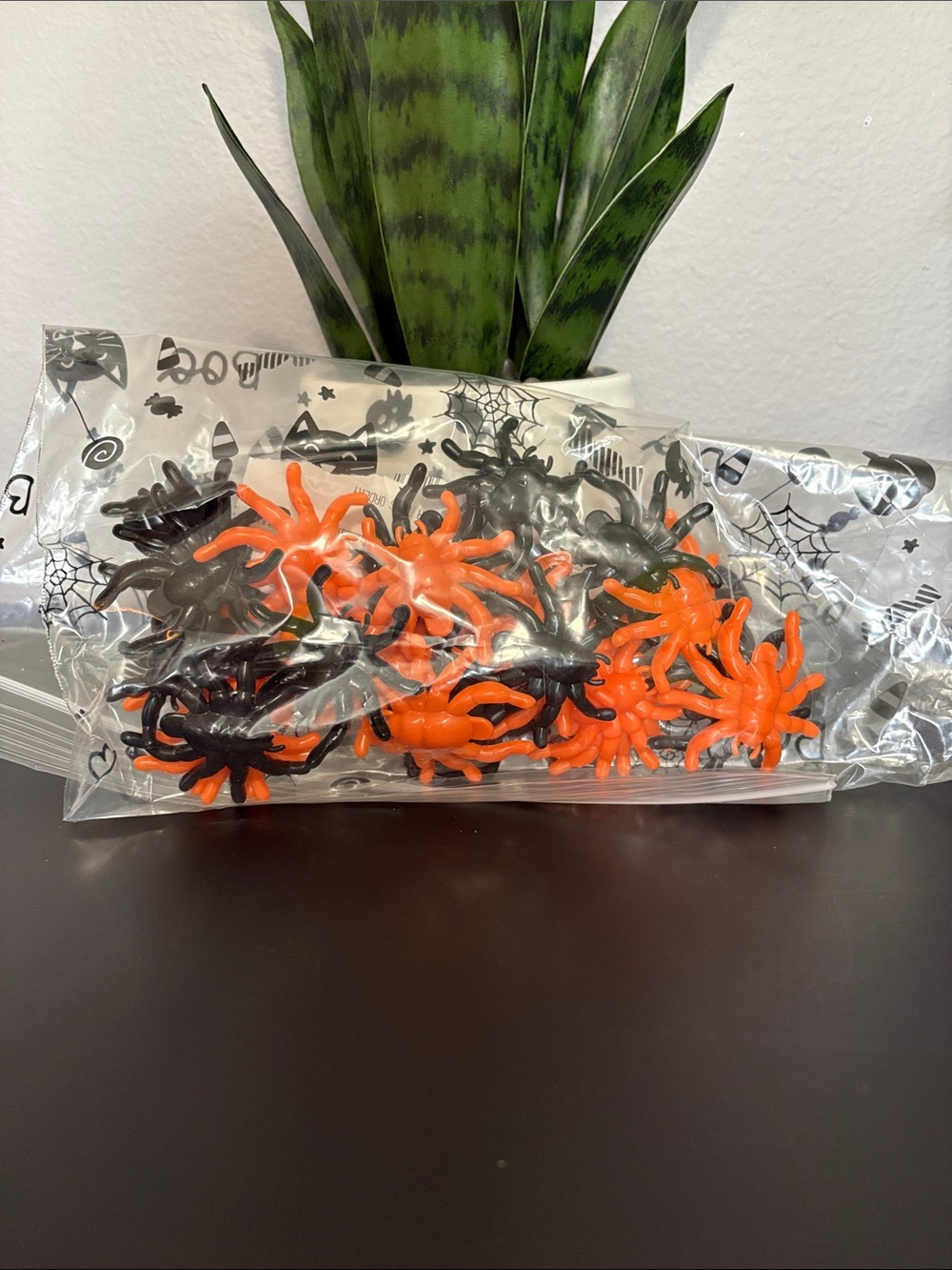 Halloween Toy Spiders - Orange and Black Kids Accessory Pack
